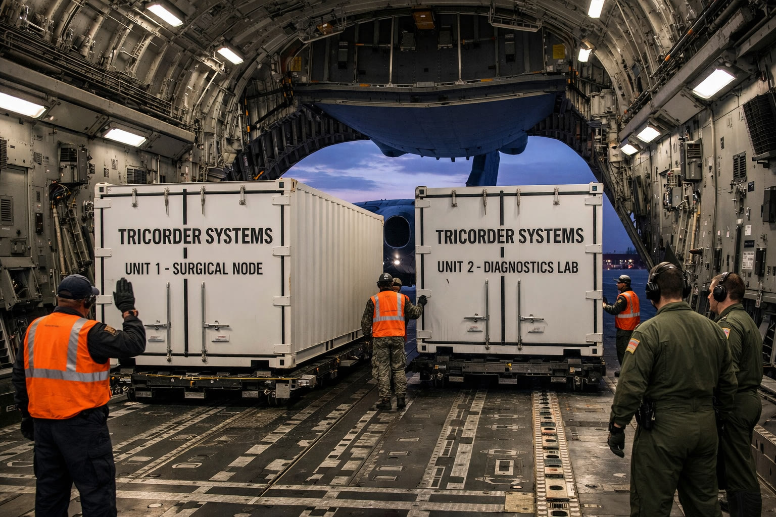 C-17 loading branded containers